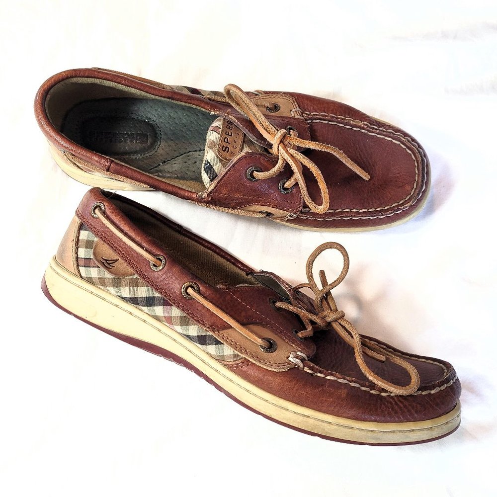 Sperry Brown Leather Top-Sider Boat Shoe Size 8.5